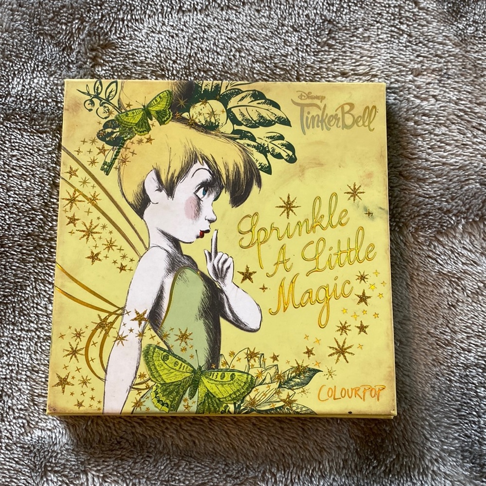 Lightly used colourpop x tinkerbell palette